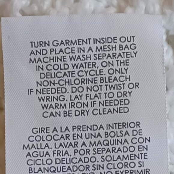 CAbi White Open Stitch Long Sleeve Cardigan Sweater #6237 Size XL - Picture 8 of 8